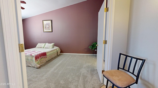 884 W 15th Ave, Apache Junction, AZ 85120 - bedroom with carpet, vaulted ceiling, and baseboards