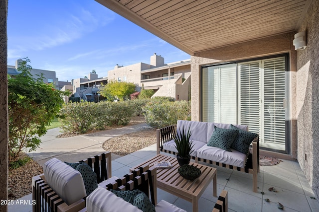 view of patio / terrace with an outdoor living space