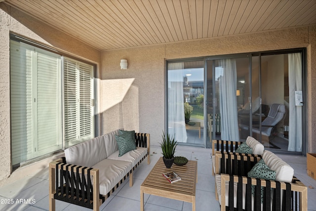 view of patio featuring an outdoor hangout area