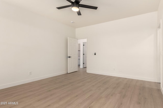 8928 E Crescent Ave, Mesa, AZ 85208 - spare room with a ceiling fan, baseboards, and light wood-type flooring