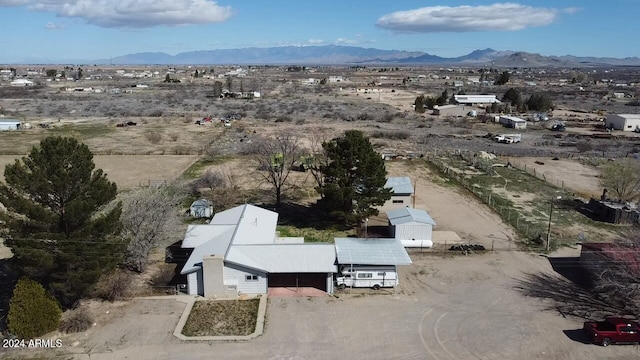 aerial view featuring a mountain view