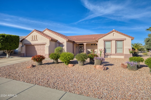 view of front of home featuring a garage