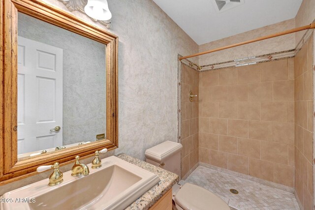 10239 N 125th St, Scottsdale, AZ 85259 - bathroom with toilet, a shower stall, and vanity