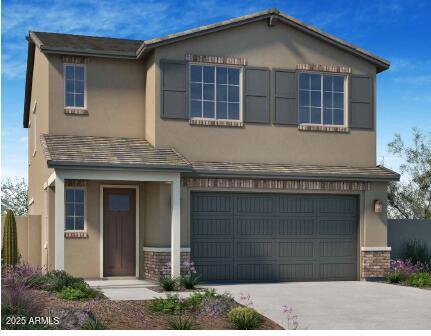 13259 N 145th Ln, Surprise, AZ 85379 - traditional home featuring a garage, driveway, and stucco siding