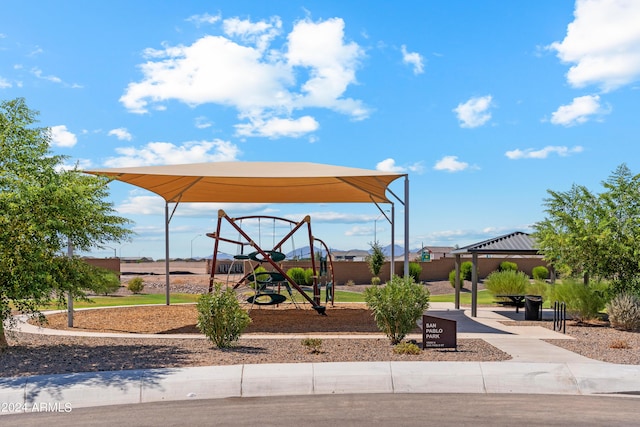 view of playground featuring a gazebo