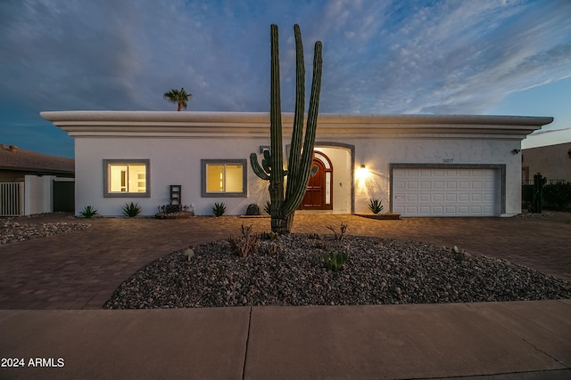 view of front facade with a garage