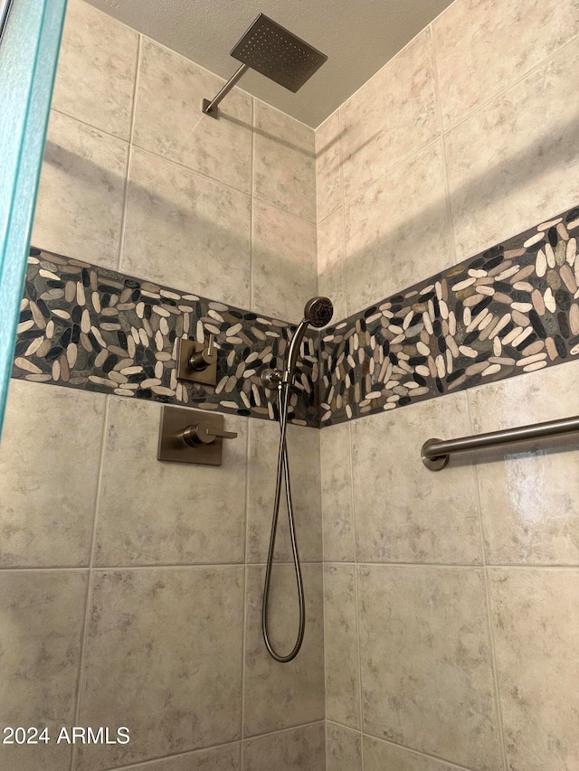 room details with tiled shower