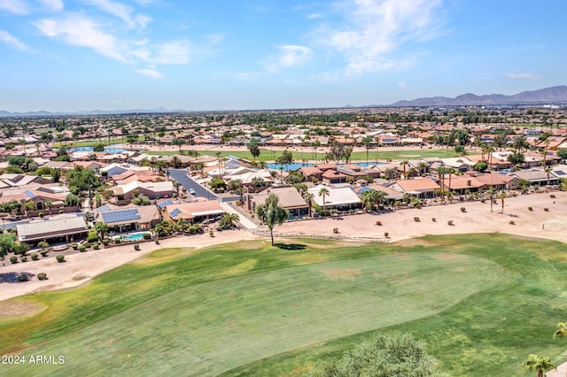 aerial view featuring a mountain view