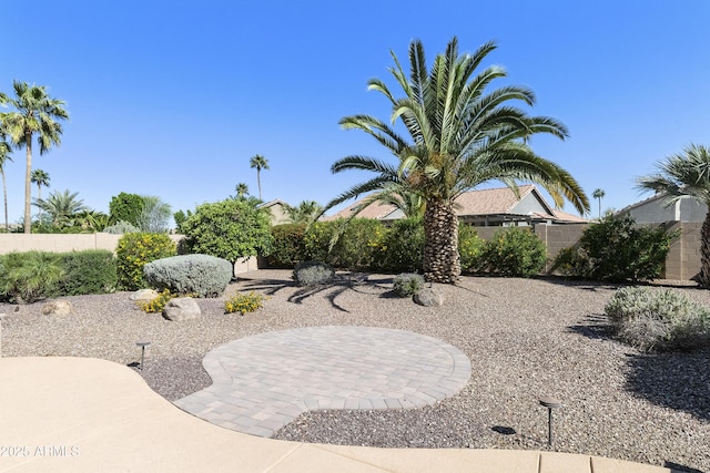 9216 E Rocky Lake Dr, Sun Lakes, AZ 85248 - view of yard with a fenced backyard and a patio area
