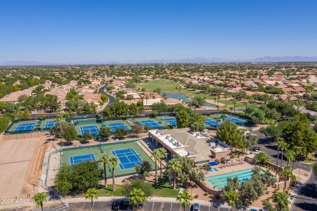 9216 E Rocky Lake Dr, Sun Lakes, AZ 85248 - birds eye view of property with a residential view and a water and mountain view