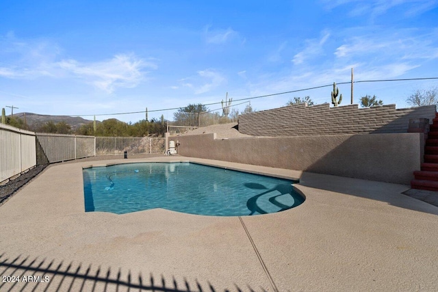 view of pool featuring a patio