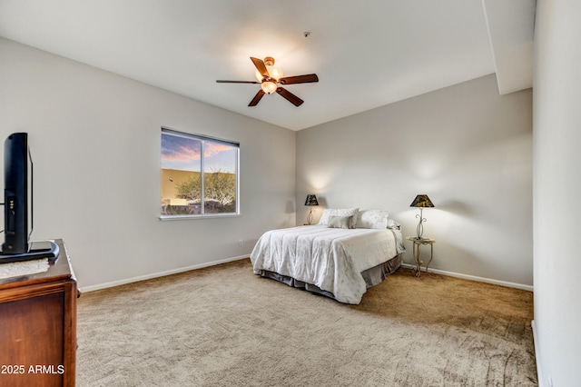 7304 E Bent Tree Dr, Scottsdale, AZ 85266 - bedroom featuring carpet, baseboards, and ceiling fan