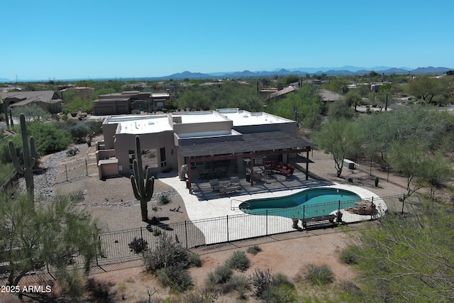 7304 E Bent Tree Dr, Scottsdale, AZ 85266 - view of pool with a patio and a mountain view