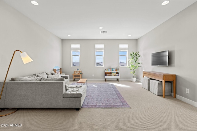 view of carpeted living room