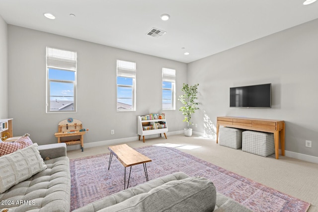 view of carpeted living room