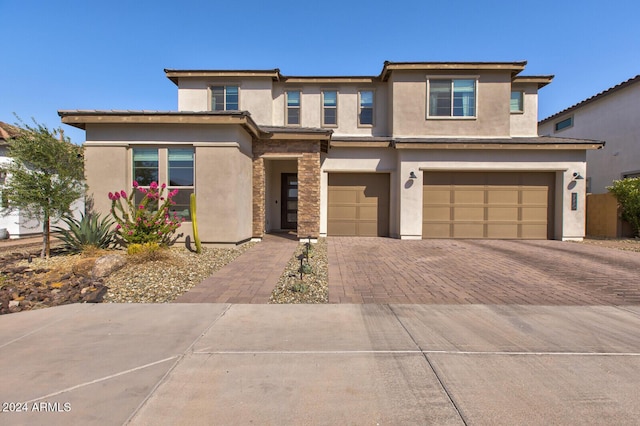 view of front facade with a garage