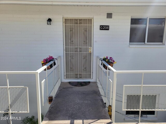 view of doorway to property