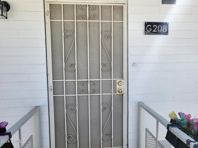 view of doorway to property