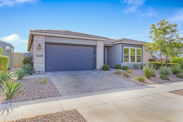 view of front facade with a garage