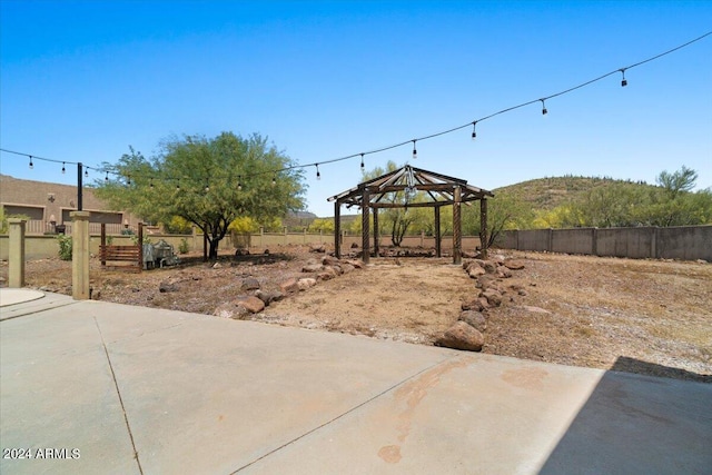 view of yard featuring a gazebo