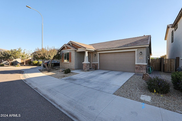 view of front of house featuring a garage