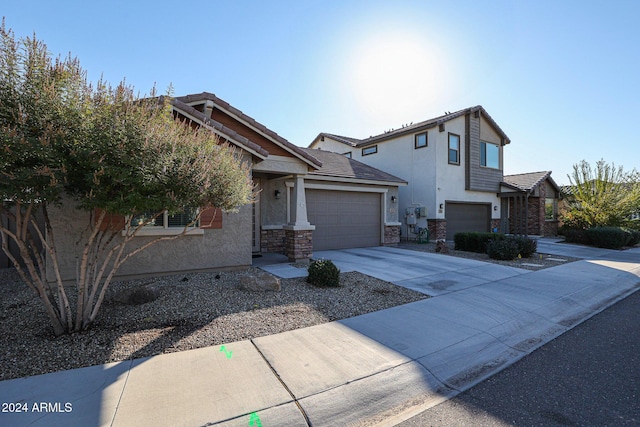 view of front of house featuring a garage