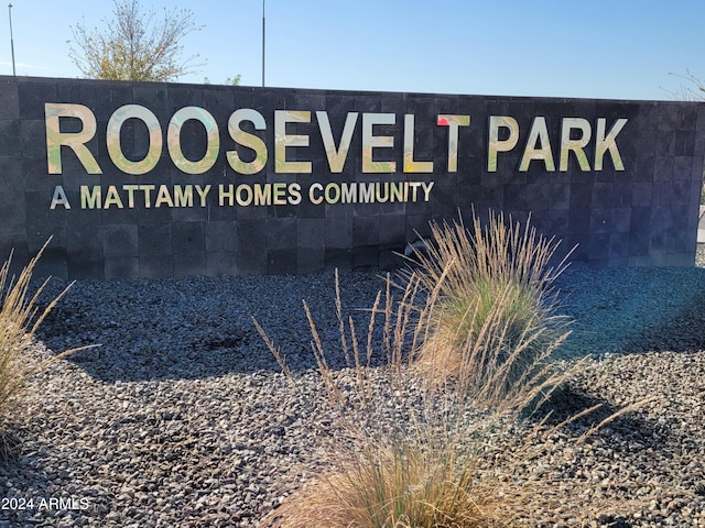 view of community sign