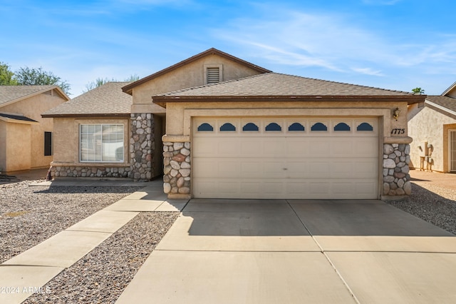 view of front of house featuring a garage