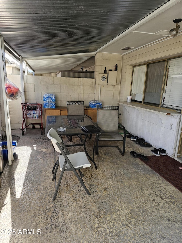 view of patio / terrace featuring visible vents