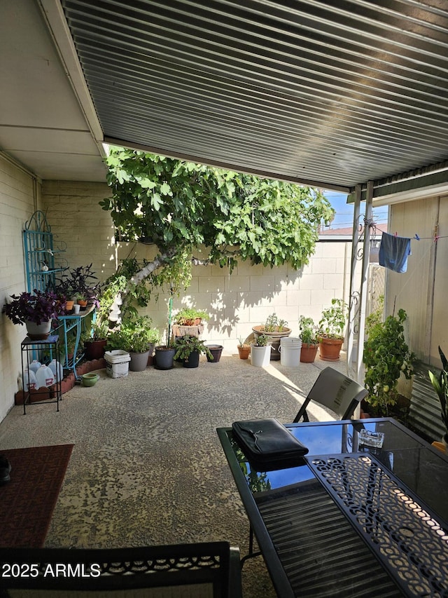 view of patio / terrace with fence