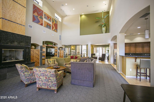 7601 E Indian Bend Rd Unit 1040, Scottsdale, AZ 85250 - community lobby featuring a high ceiling and recessed lighting