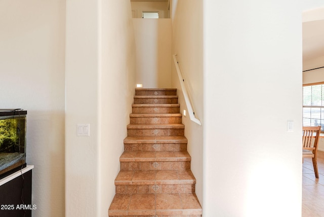 9998 W Prospector Dr, Queen Creek, AZ 85144 - stairs with tile patterned flooring