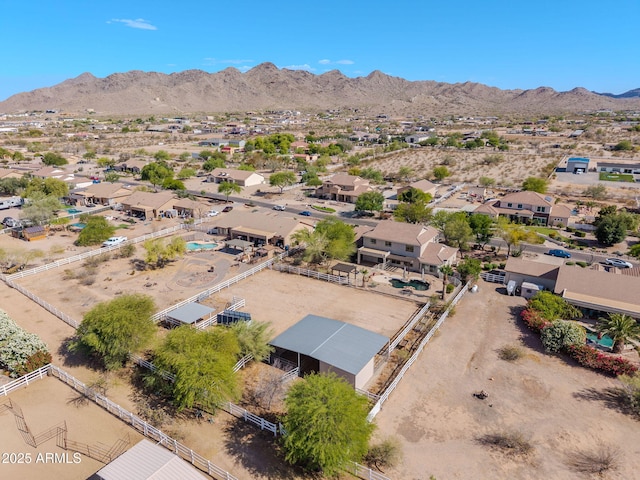 9998 W Prospector Dr, Queen Creek, AZ 85144 - aerial perspective of suburban area featuring mountains and a desert landscape