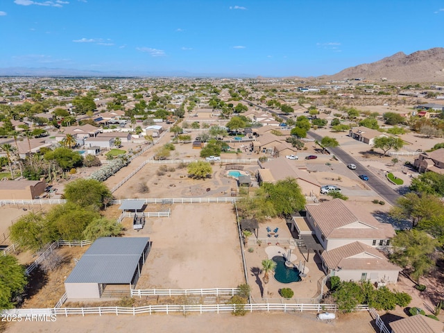 9998 W Prospector Dr, Queen Creek, AZ 85144 - aerial perspective of suburban area with a mountain backdrop