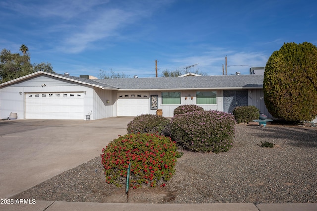 ranch-style home with a garage