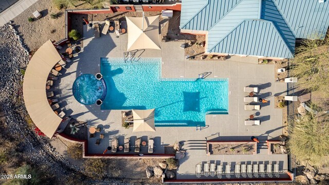 343 W Twin Peaks Pkwy, San Tan Valley, AZ 85143 - view from above of property featuring a pool