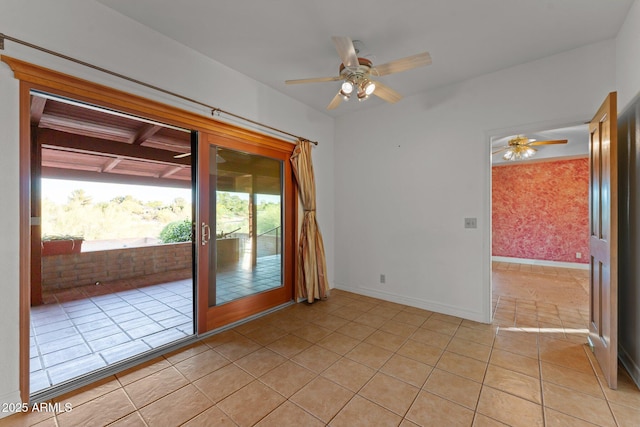 1503 N Thrasher Ln, Wickenburg, AZ 85390 - empty room featuring a ceiling fan and light tile patterned floors