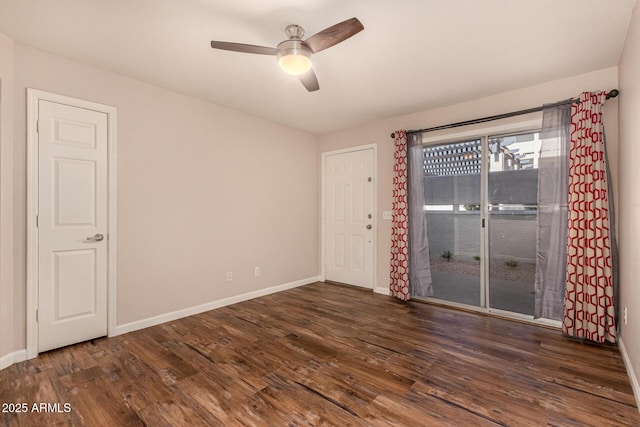 1331 W Baseline Rd Unit 167, Mesa, AZ 85202 - spare room with a ceiling fan and wood finished floors
