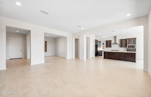 view of tiled living room