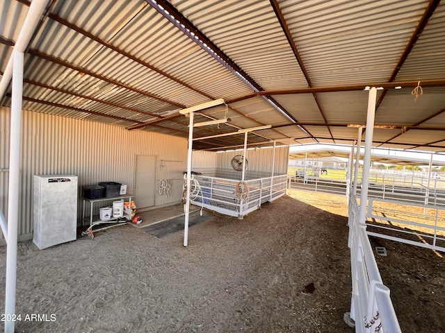 view of horse barn