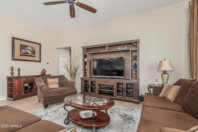 16747 W Berkeley Rd, Goodyear, AZ 85395 - living area with a ceiling fan and baseboards