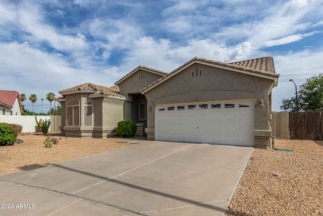 view of front of house featuring a garage