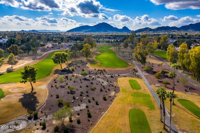 bird's eye view featuring a mountain view