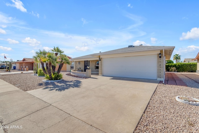 ranch-style house with a garage