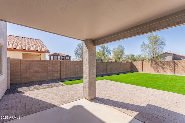 view of patio / terrace featuring a fenced backyard