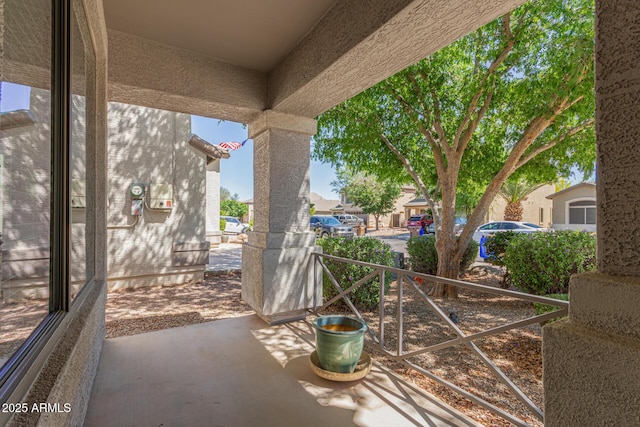 view of patio with a residential view