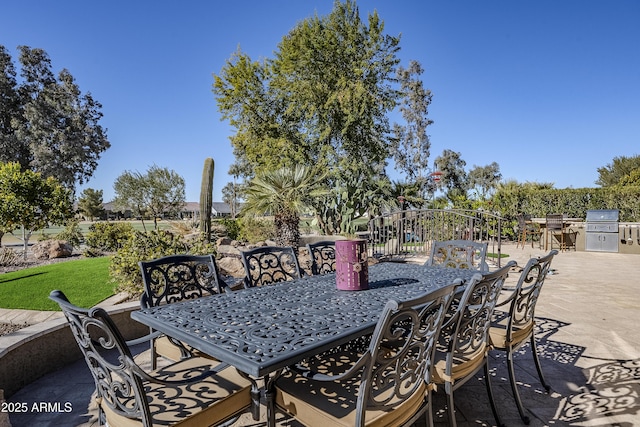 view of patio featuring grilling area and area for grilling