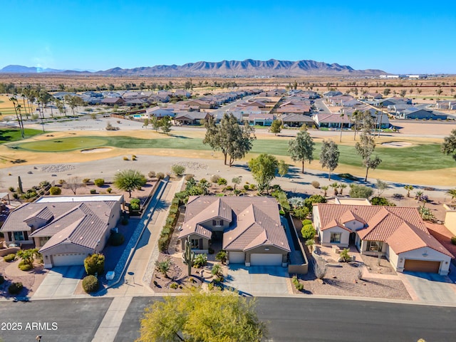 bird's eye view featuring a mountain view