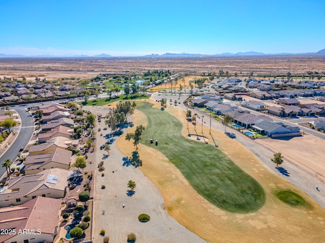 aerial view with a mountain view