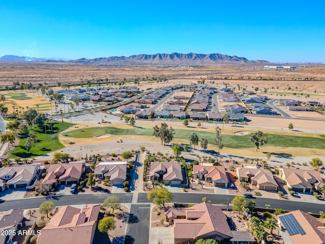 aerial view with a mountain view